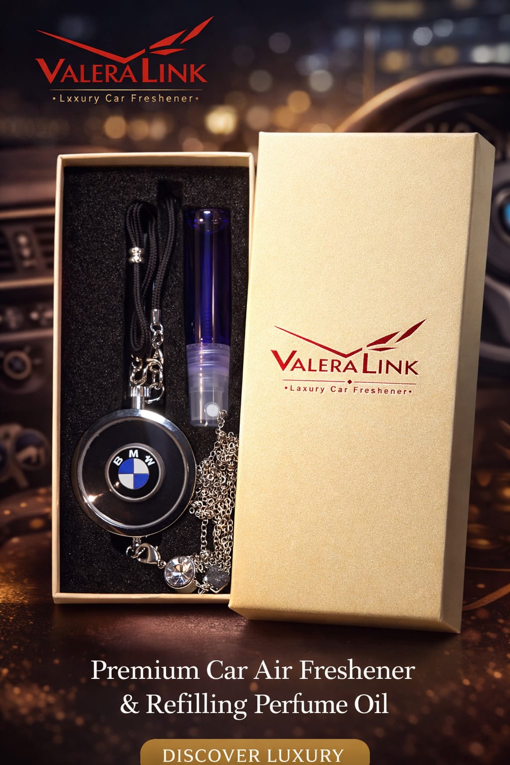 Premium Car Air Freshener & Refilling Perfume Oil - BMW