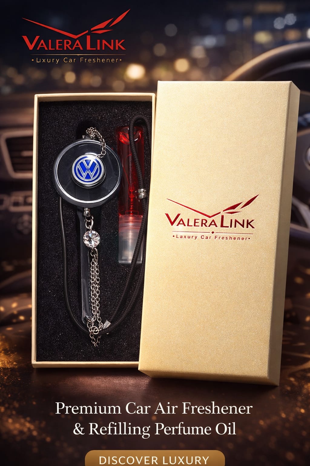 Premium Car Air Freshener & Refilling Perfume Oil -Volkswagen