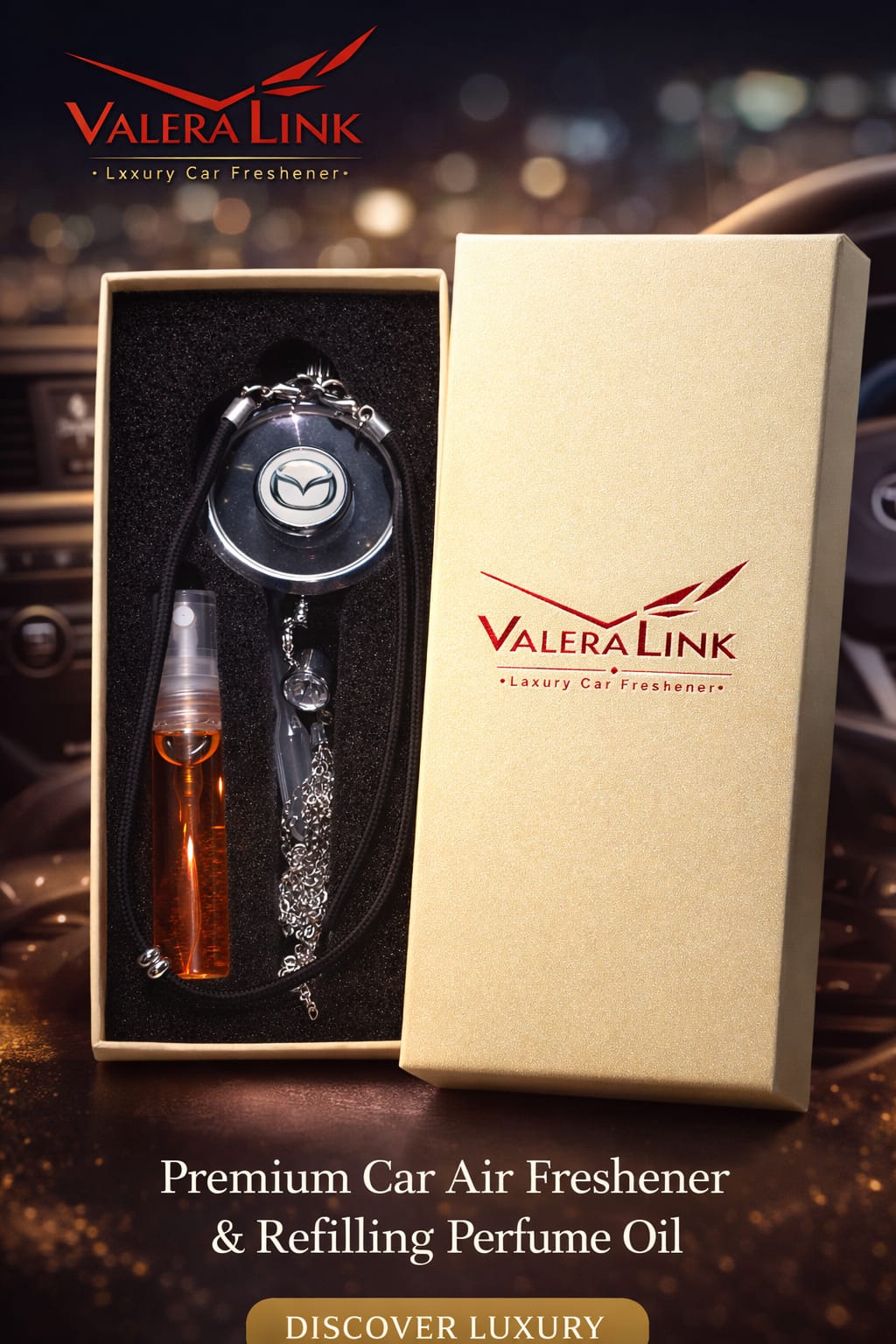 Premium Car Air Freshener & Refilling Perfume Oil - Mazda